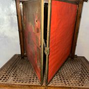 Triptych Mirror Barber Asia Bamboo 1865