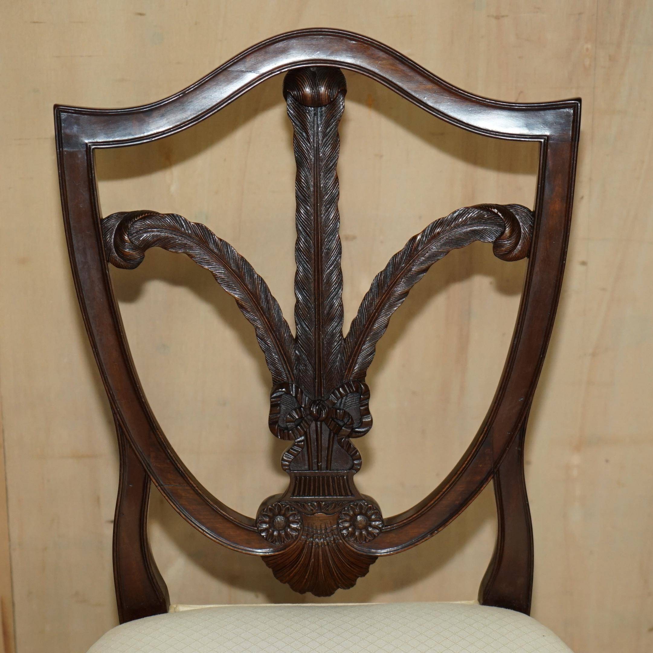 Paire de chaises d'appoint victoriennes George Hepplewhite Prince de Galles