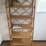 Rattan bookcase
