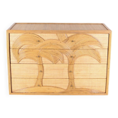 Rattan chest of drawers with 4 drawers