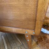 Wooden and wicker baby bed