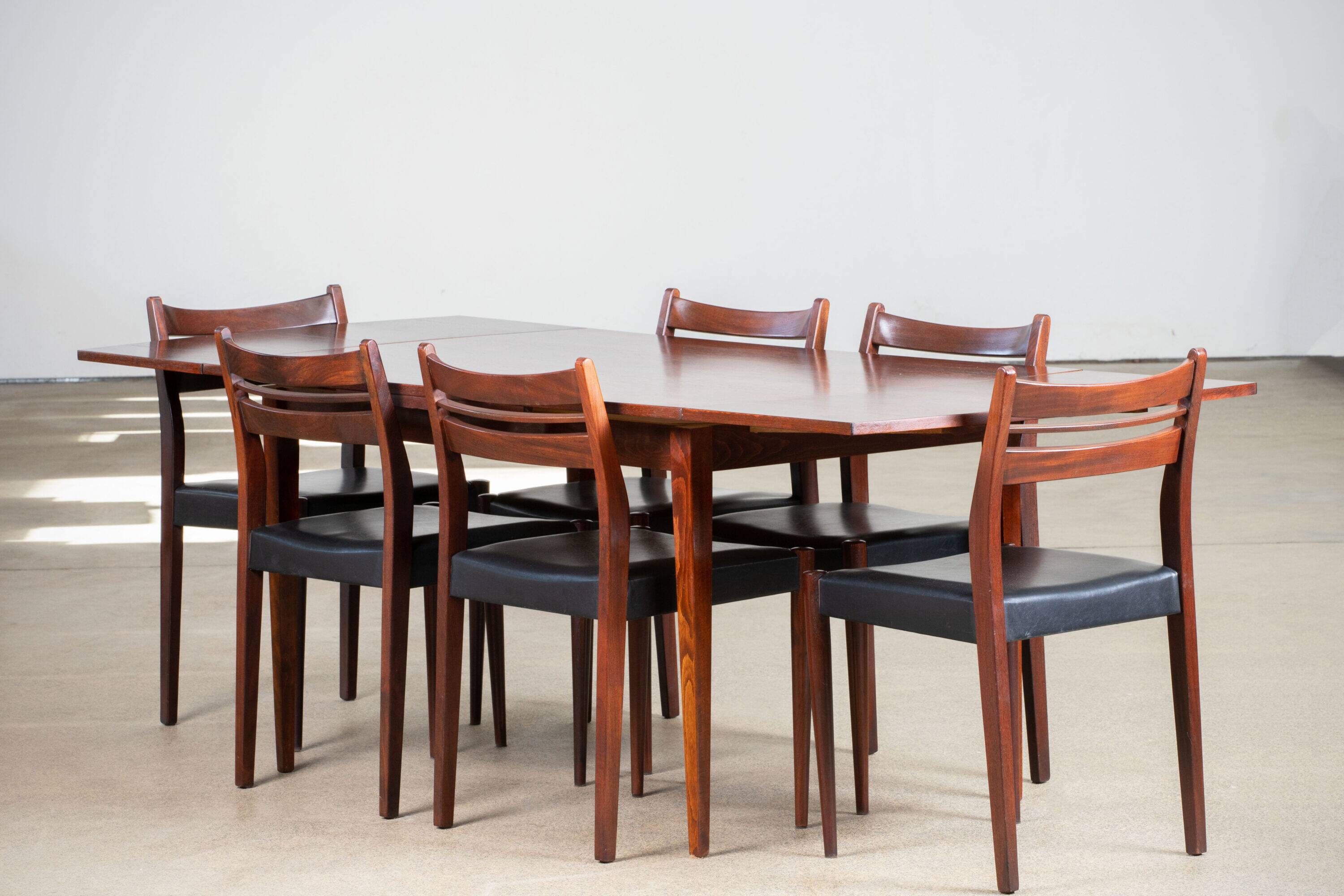Table extensible scandinave Palissandre – 1960