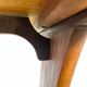 Table d'appoint sculpturale sur roulettes, bois massif, années 1950