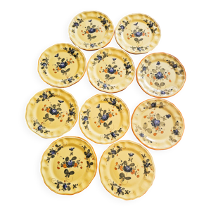 Série de 10 assiettes - dessert
