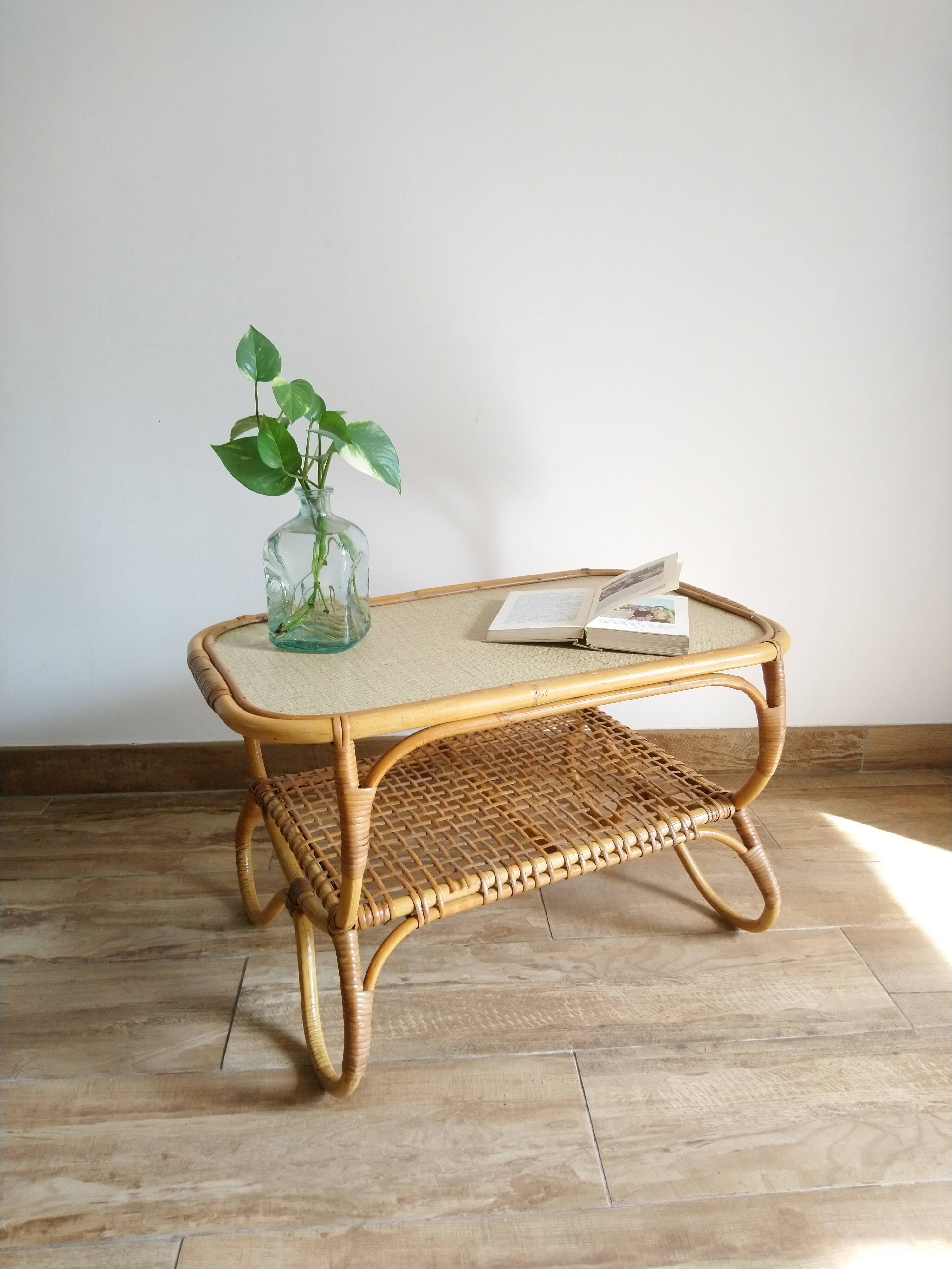 Rattan coffee table