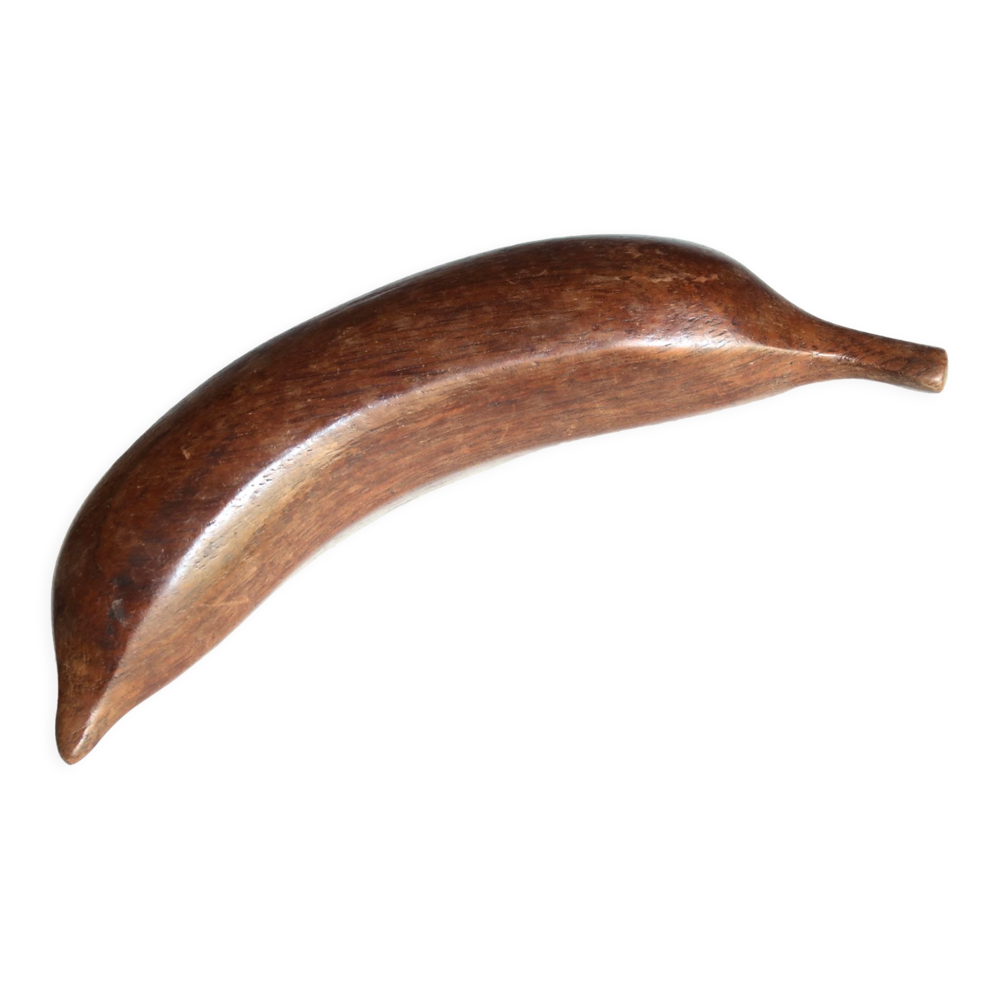 Wooden banana paperweight, 70s