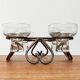 Danish chandelier in metal and glass, 1960s