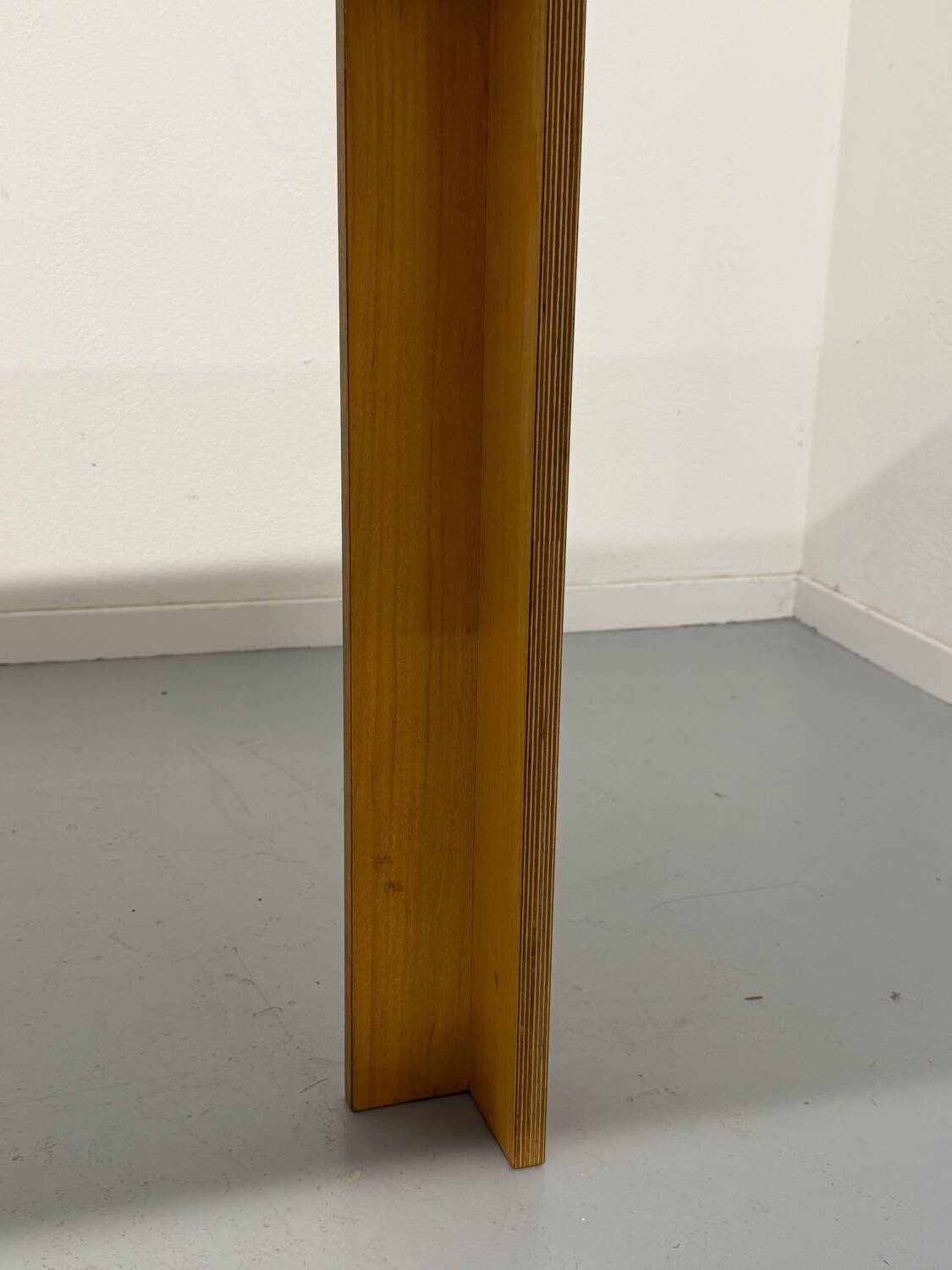 Large modernist plywood table, Memphis style, 1980s