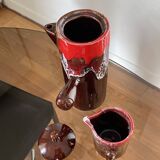 Ceramic teapot and milk jug