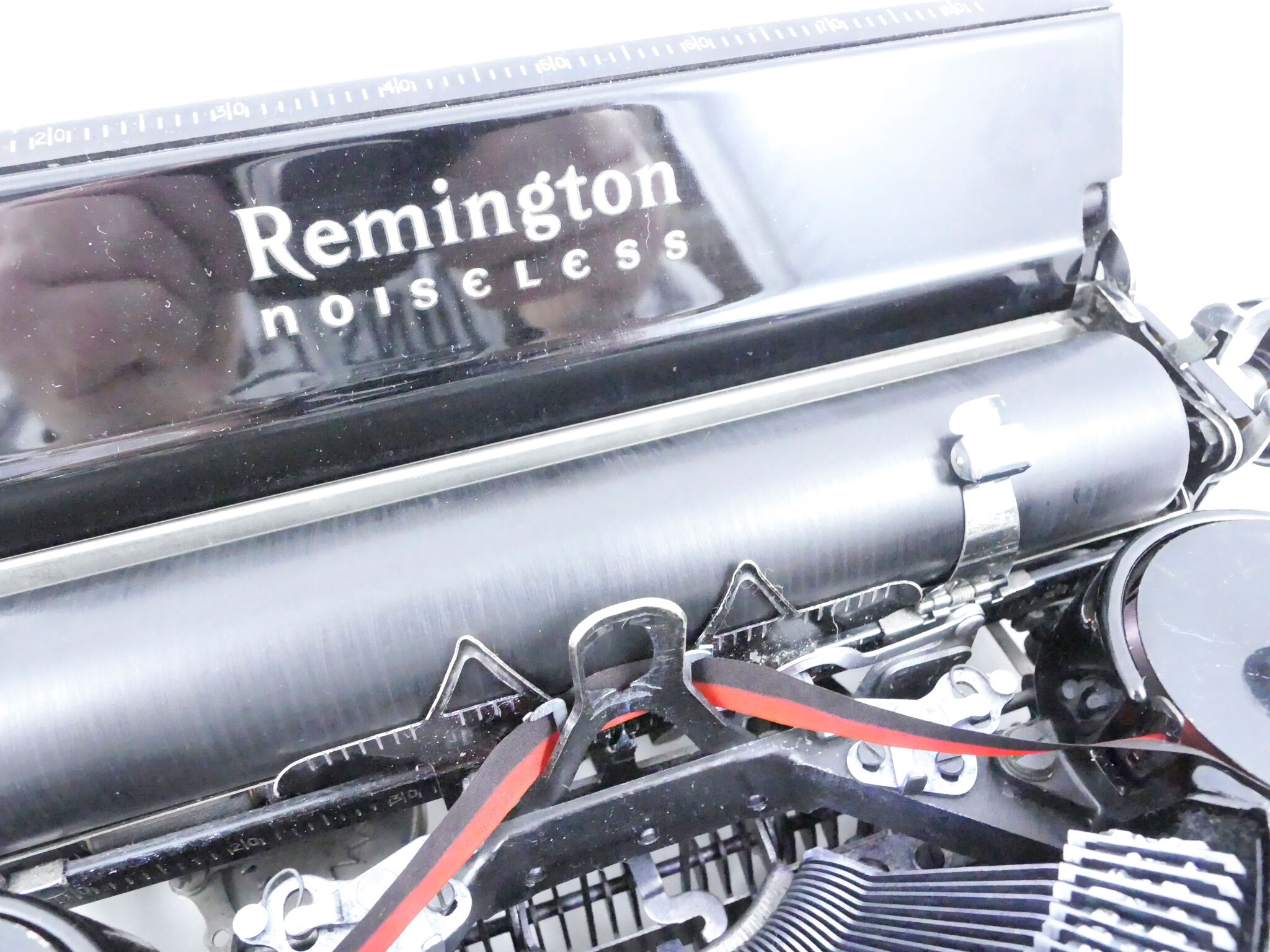 Machine à écrire Remington Noiseless 7 portable noire brillante Superbe 1937 USA