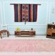 Tapis de couloir turc vintage rose pastel doux 3x10, 110x313 cm SK 70357