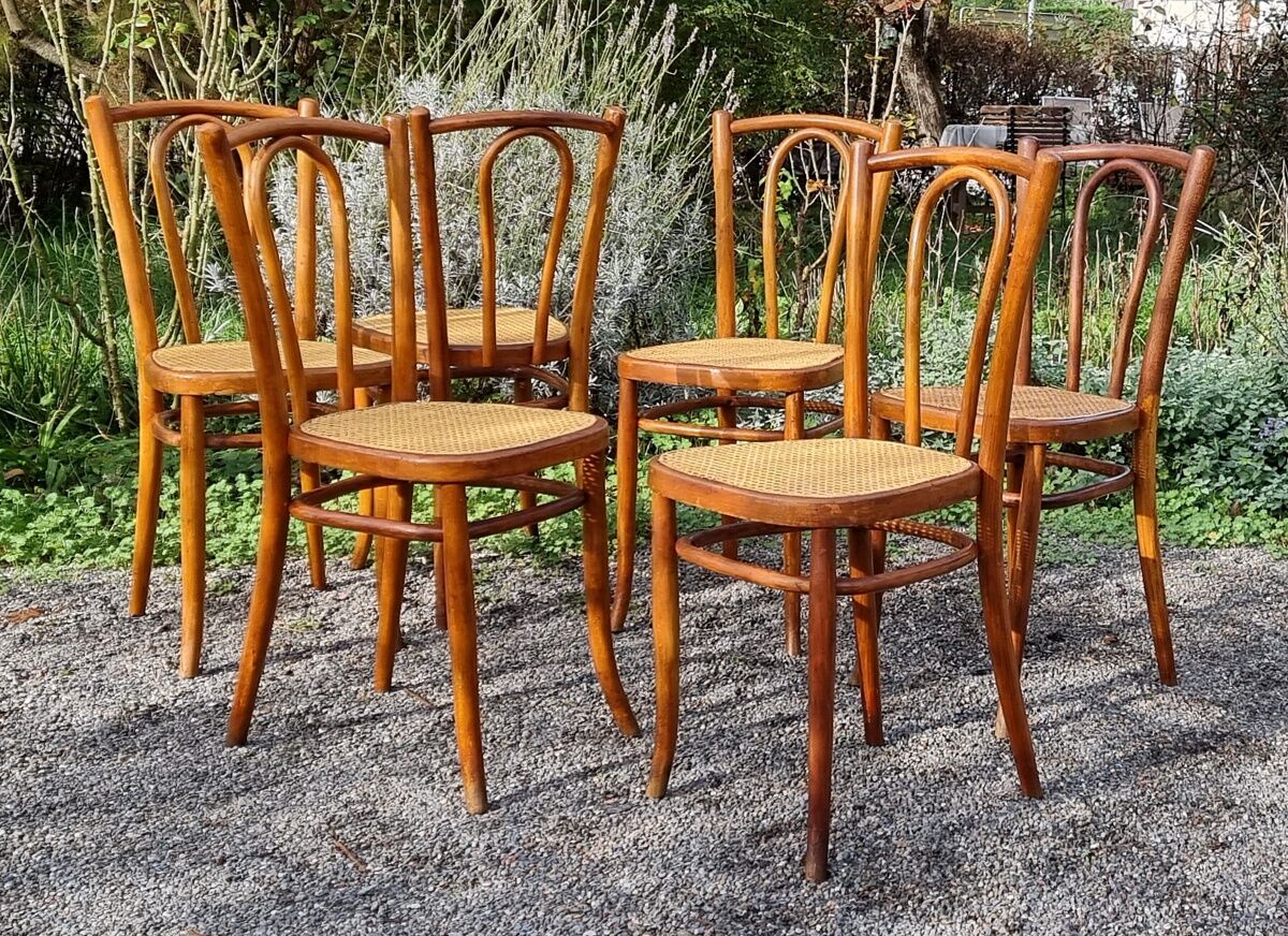 6 chaises Baumann n°42 1/2 années 20