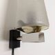 Glass and brass wall light by Maison Arlus, France circa 1950.