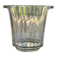 Vintage ribbed glass champagne bucket