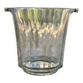 Vintage ribbed glass champagne bucket