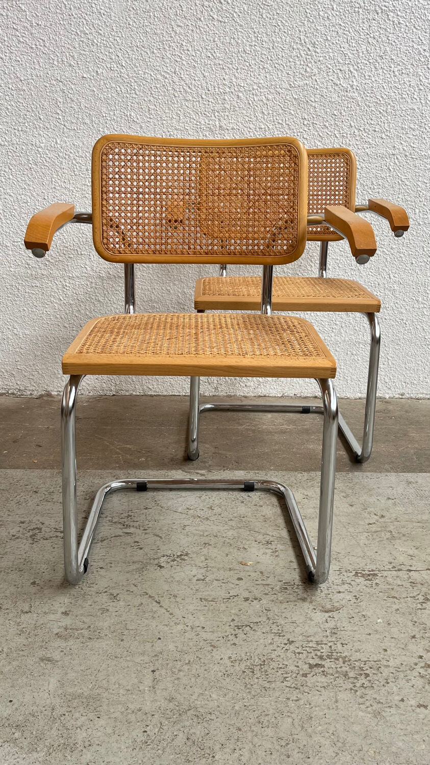 Pair of armchairs Cesca B64 Marcel Breuer
