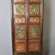 Chinese Cabinet in Red and Gold Lacquer