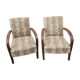 Paire de fauteuils années 50 tissu fleuri