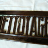 pediment enamelled plate CLEANING brown cast iron