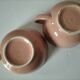 Set of two powder pink Villeroy & Boch cups, 1950s style