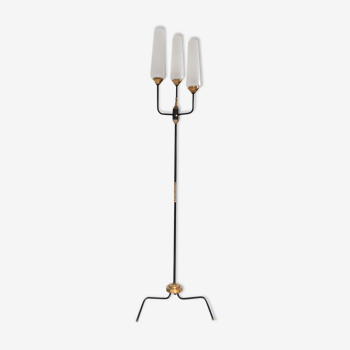 Metal and brass lamppost by Maison Arlus