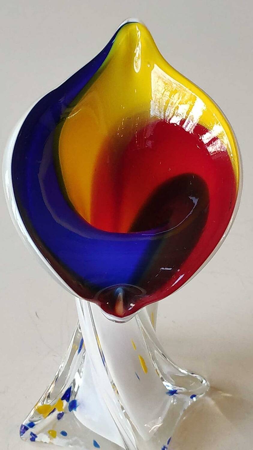 Jack in the Pulpit/Murano Soliflore Vase. Blown glass. Height 19 cm