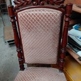 Nursing chair in velvet fabric
