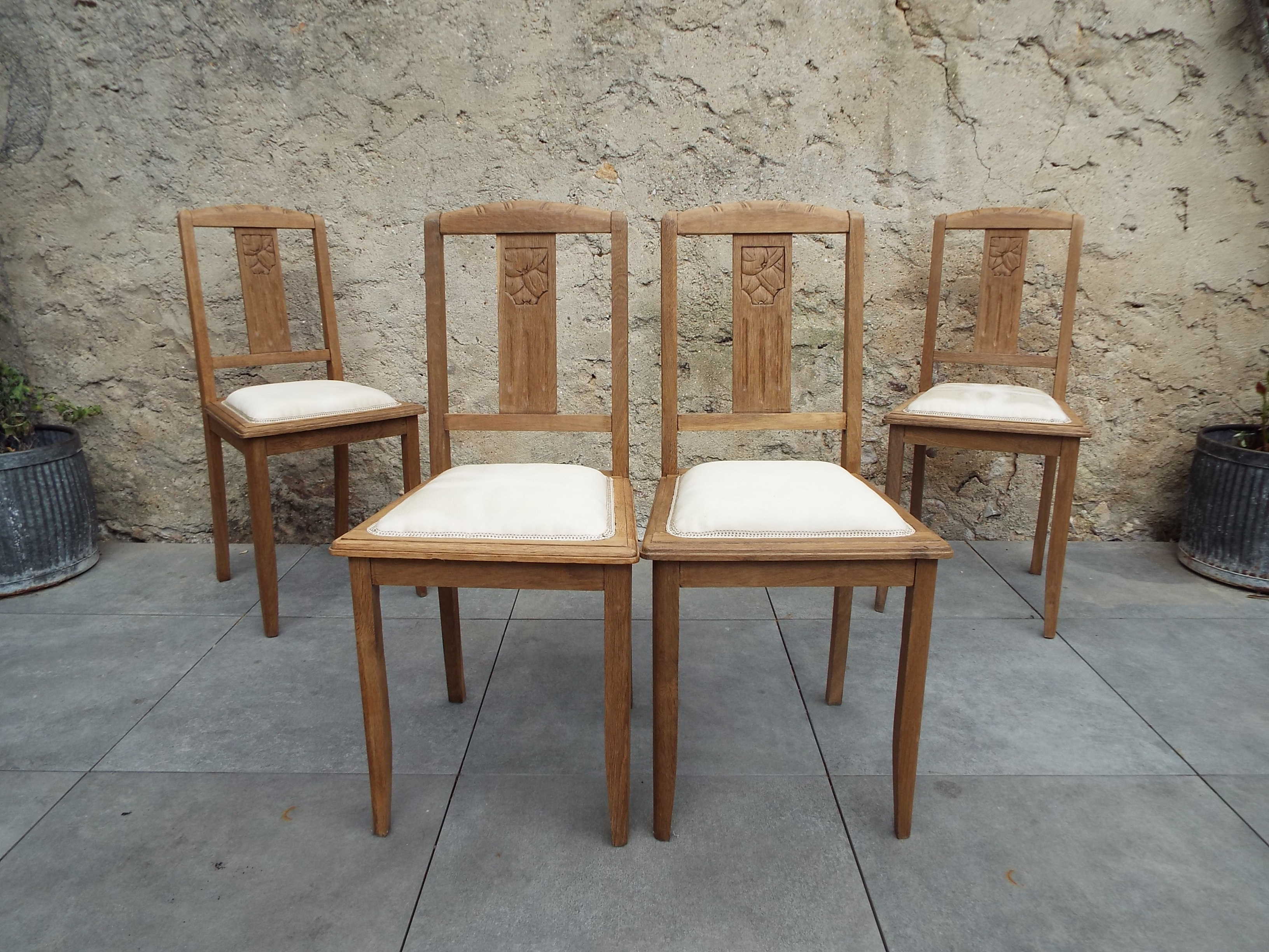 4 art deco style chairs