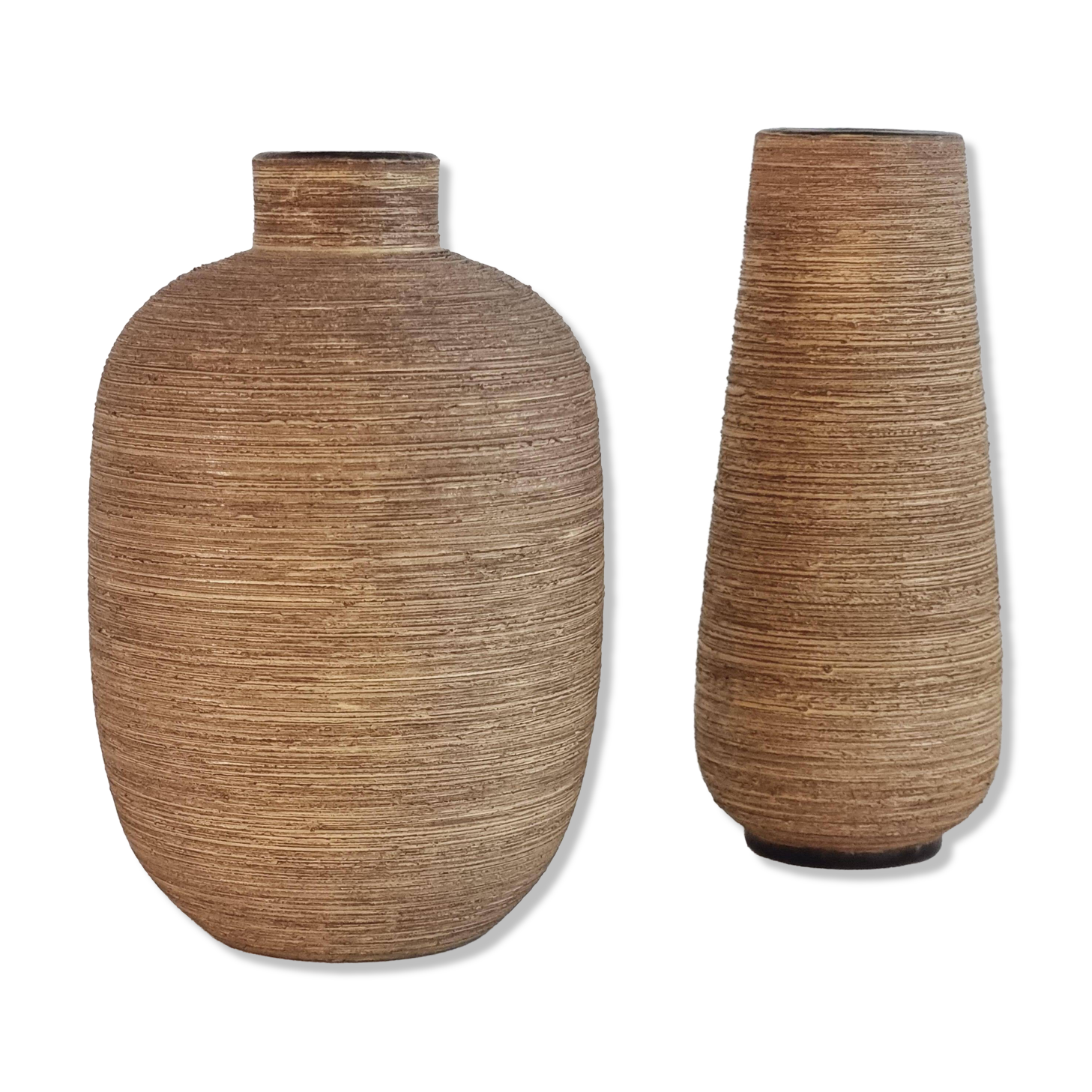 Ensemble de deux vases en céramique de Greta Runeborg pour Ekeby, Scandinavian Modern