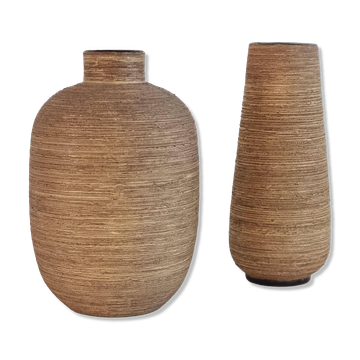 Set of two ceramic vases by Greta Runeborg for Ekeby, Scandinavian Modern