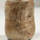 Small brutalist stoneware vase with a ribbed neck, France, circa 1960.
