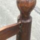 Low chair oak and straw vintage 1950