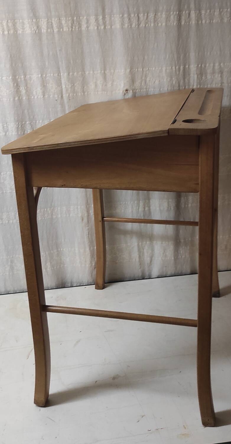 Wooden children's desk and chair - mid-20th century