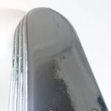 Applique Art Déco en chrome et verre opalin