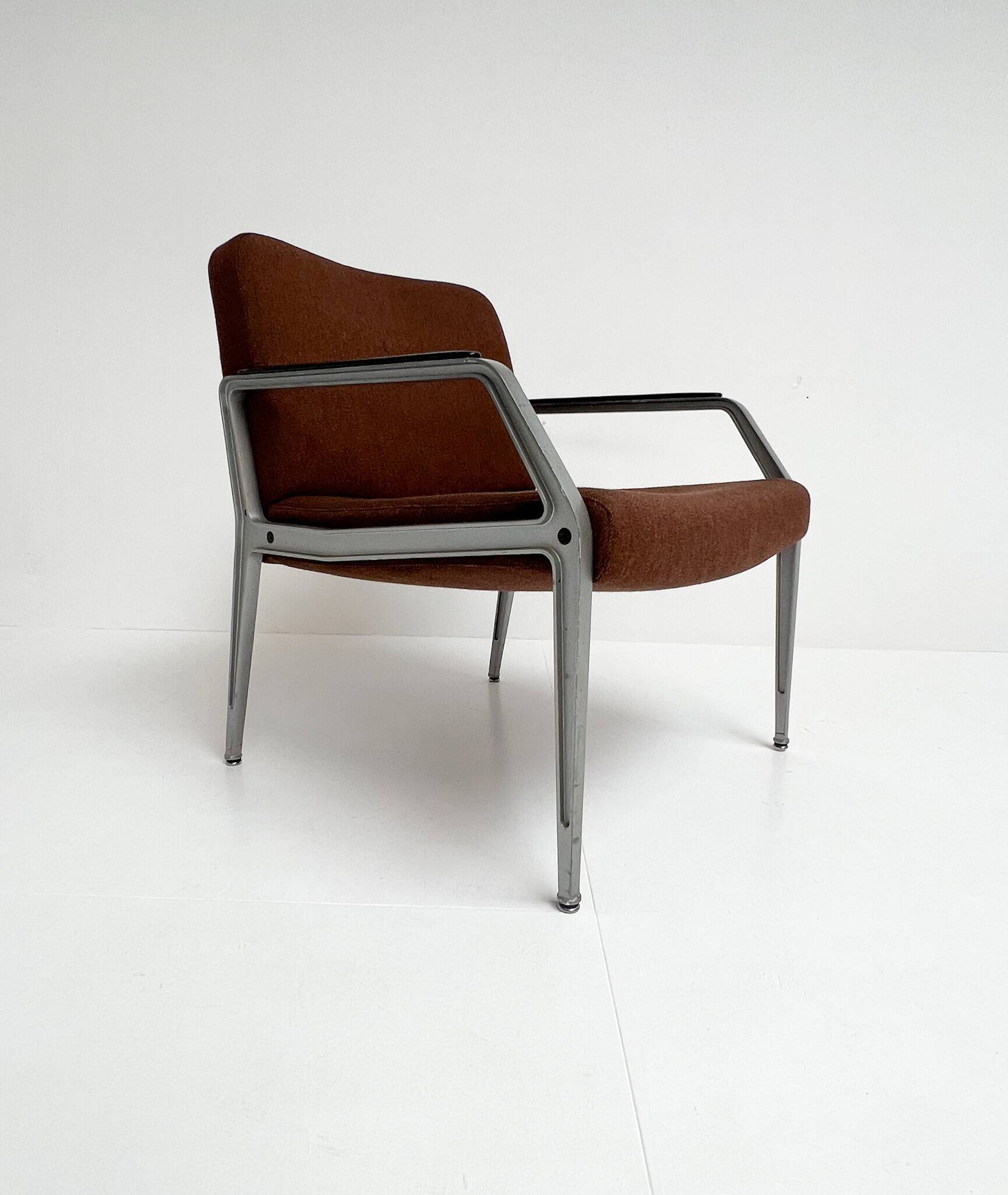 Rare armchair with footstool attributed to Gispen, 1960s