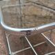 Vintage iron and smoked glass serving trolley