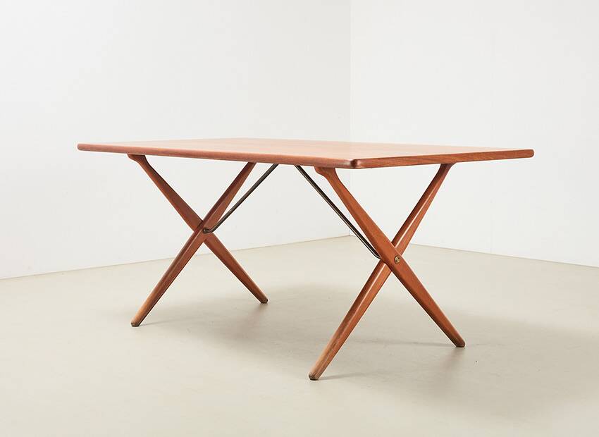 Table à manger AT-303 Sawhorse de Hans Wegner pour Andreas Tuck Danemark 1955
