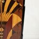 Art Deco cabinet with two doors, marquetry fan pattern in beech wood.