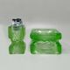 1970s Stunning Green Smoking Set By Antonio Imperatore in Murano Glass. Mad