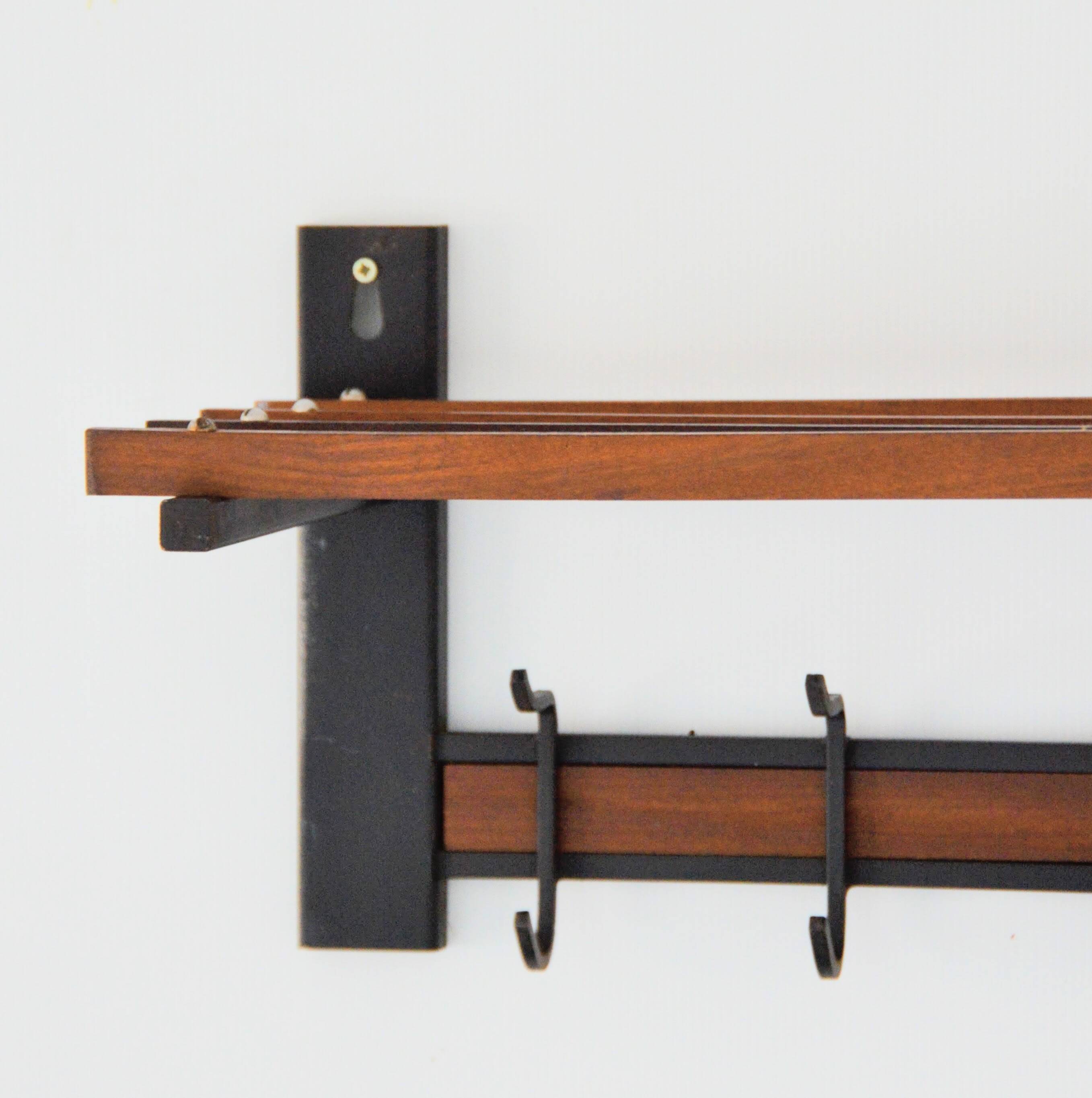 Vintage 1950s Scandinavian coat rack / hat rack