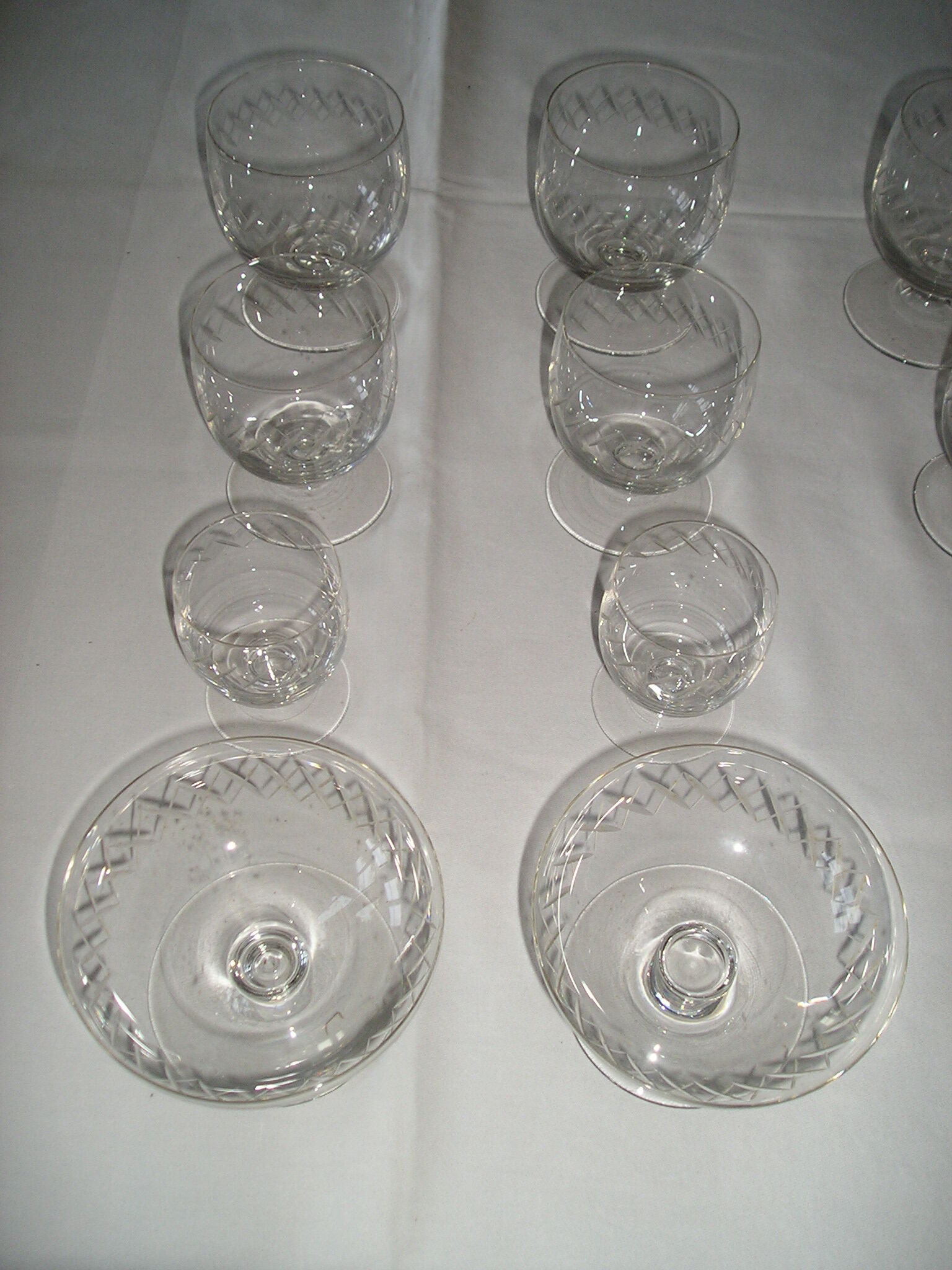 Glass service for 6 people from the 70s