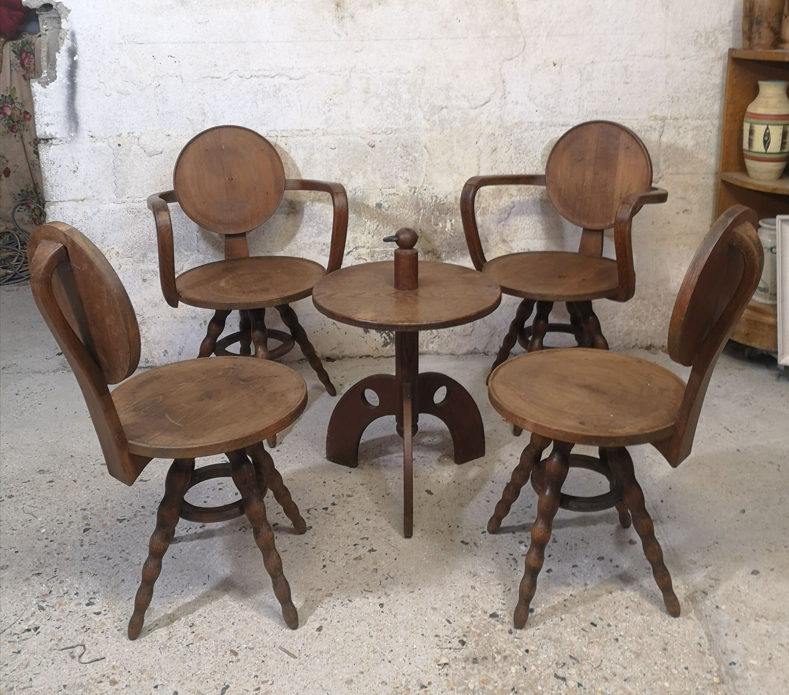 Lounge set armchair coffee table Sputnik vintage 60