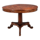 Table ancienne Charles X en acajou marqueté, Italie, XIXe siècle