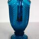 Vintage cut glass blue pitcher
