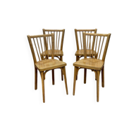 Suite de 4 chaises baumann des années 1950