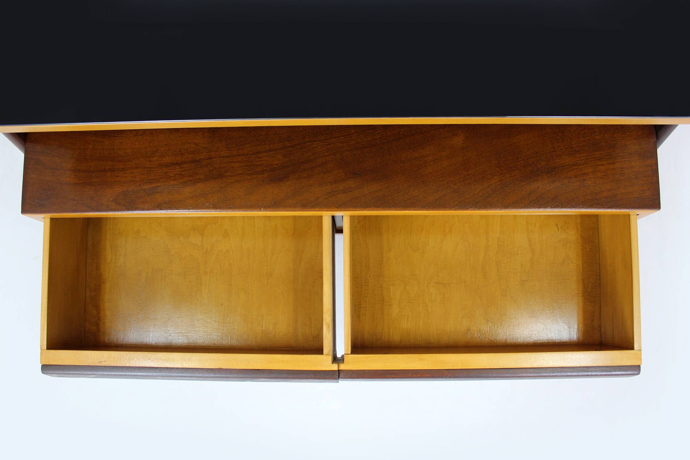 Restored Mid-Century Modern Czech Nightstands and Cabinet, Jitona, 1960s