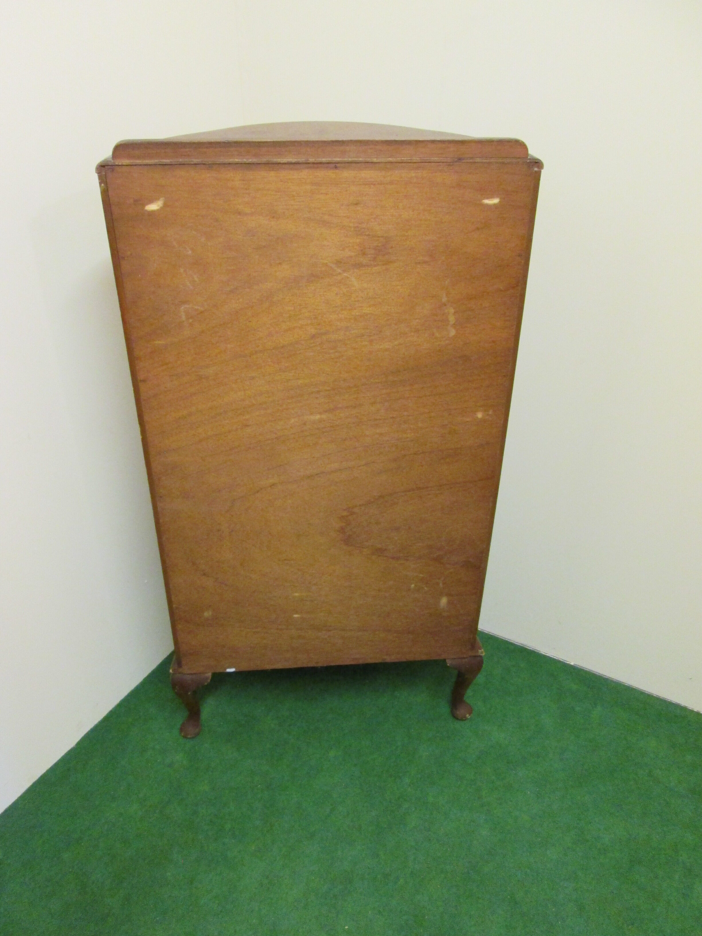 English art deco walnut showcase