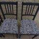 4 Louis XVI style chairs in black aged effect, Completely revamped