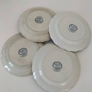 4 Ridgway Windsor Blue English Dessert Plates – Staffordshire