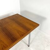 Extendable Vintage teak diningtable with Chrome legs by Alfred Hendrickx Belform